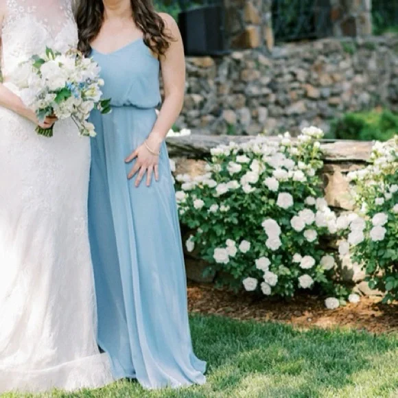 Birdy Grey | Dresses | Birdy Grey Gwennie Bridesmaids Dress Dusty Blue |  Poshmark